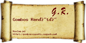 Gombos Renátó névjegykártya